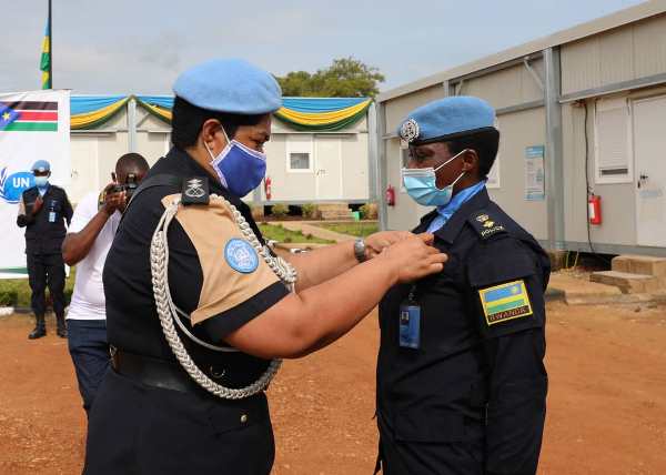 Rwandan Police peacekeepers in South Sudan decorated