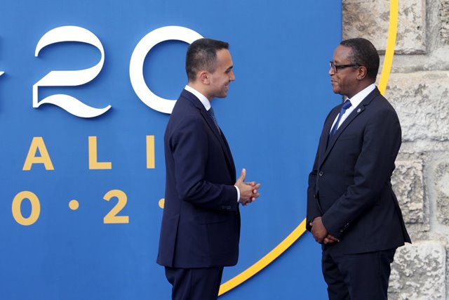 Minister Biruta received by his Italian counterpart, host of G20 Foreign Affairs Ministers