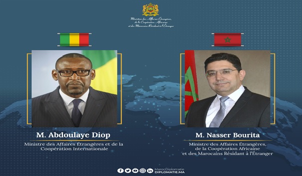 MFA Bourita Holds Talks with his Malian Counterpart Mr. Abdoulaye Diop