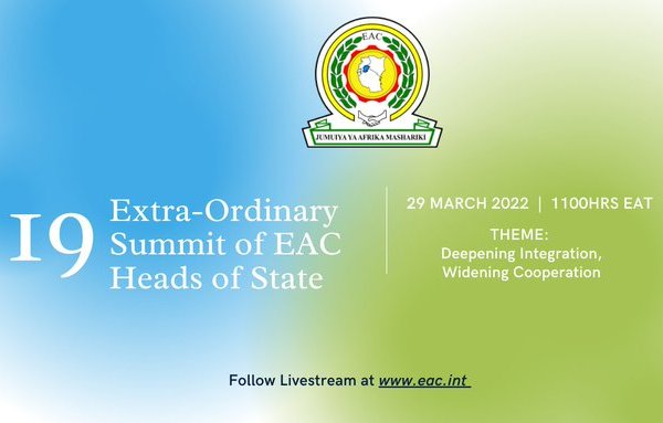 EAC Heads of State to meet virtually for 19th Extra-Ordinary Summit