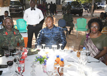 President Touadéra of CAR dines with Rwanda Bilateral Force