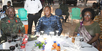 President Touadéra of CAR dines with Rwanda Bilateral Force