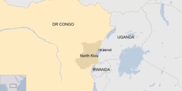 Bomb kills 10 at DR Congo church