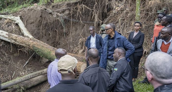 President Kagame visits areas affected by floods and landslides