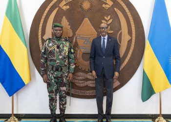 Kagame receives General Brice Nguema of Gabon