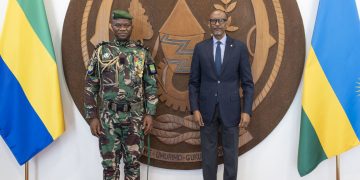 Kagame receives General Brice Nguema of Gabon