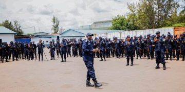 IGP Namuhoranye briefs police officers set for peace mission
