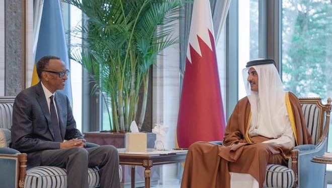President Kagame meet Amir of Qatar