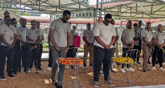 Rwanda Ultimate Golf Club staff honors Genocide victims at Nyanza Memorial