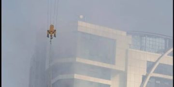 Fire Engulfs Makuza Peace Plaza Building in Kigali