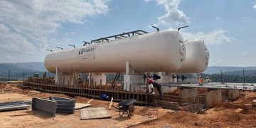 Construction of Rwf.65 billion gas storage facilities in Kigali reaches 70%