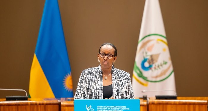 Madam Kagame leads symposium on genocide history, liberation struggle at Parliament