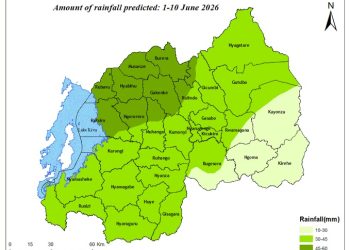 Heavy rains, strong winds expected across Rwanda in early June